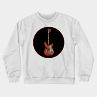 Tiled Pixel 360 12-String Guitar in a Black Circle Crewneck Sweatshirt